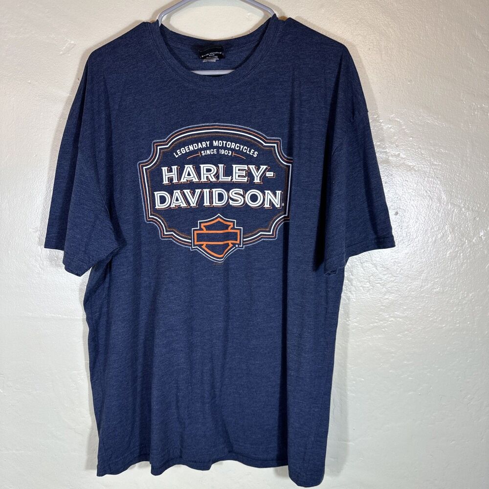 Men’s Harley Davidson T Shirt XXL Navy Avalanche Denver Colorado